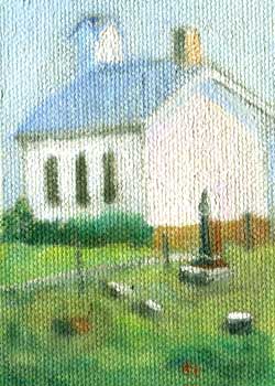 "Country Church" by Margie Knott. Verona WI - Oil